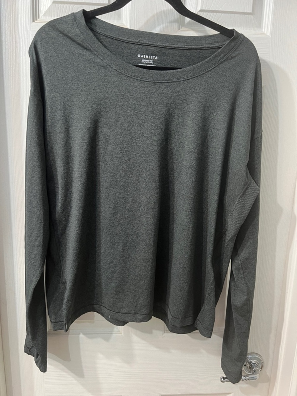 Athleta Uptempo Top in Black Heather Size Large - Picture 2 of 4